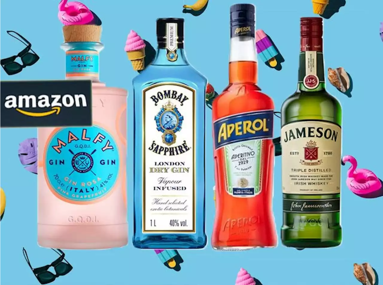 Mega Spirituosen Sommerschlussverkauf: Bei Amazon bis -41% Rabatt auf Whiskys, Gins, Rums, Aperol & Co.