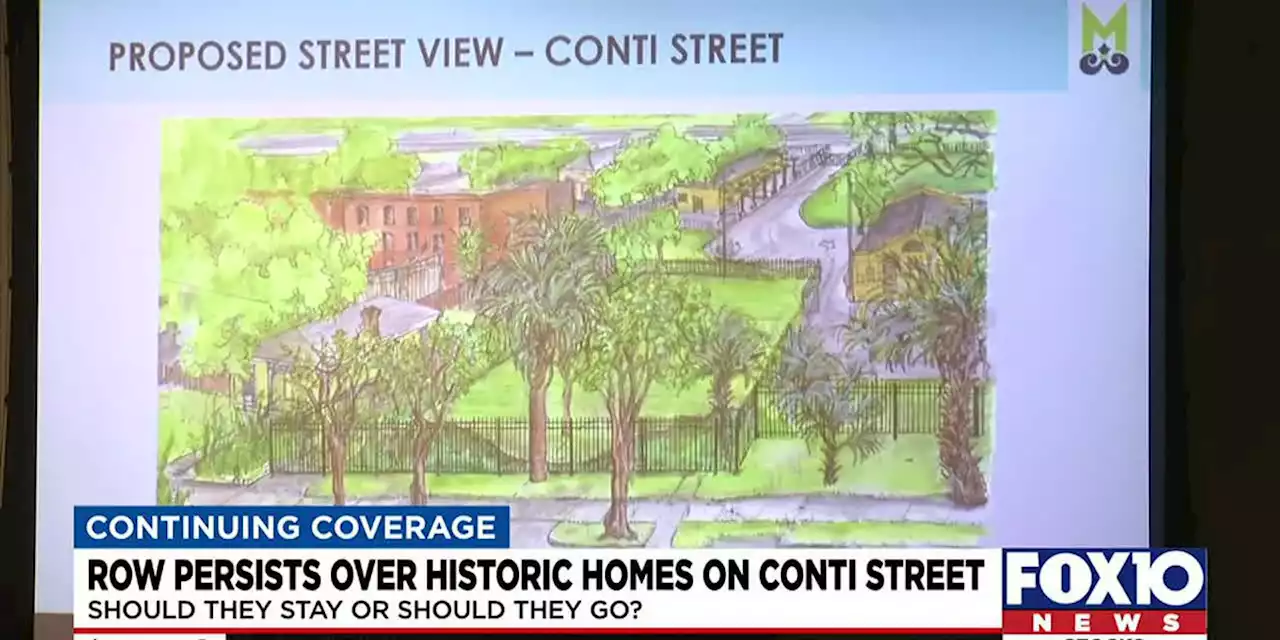 Row persists over historic homes on Conti Street