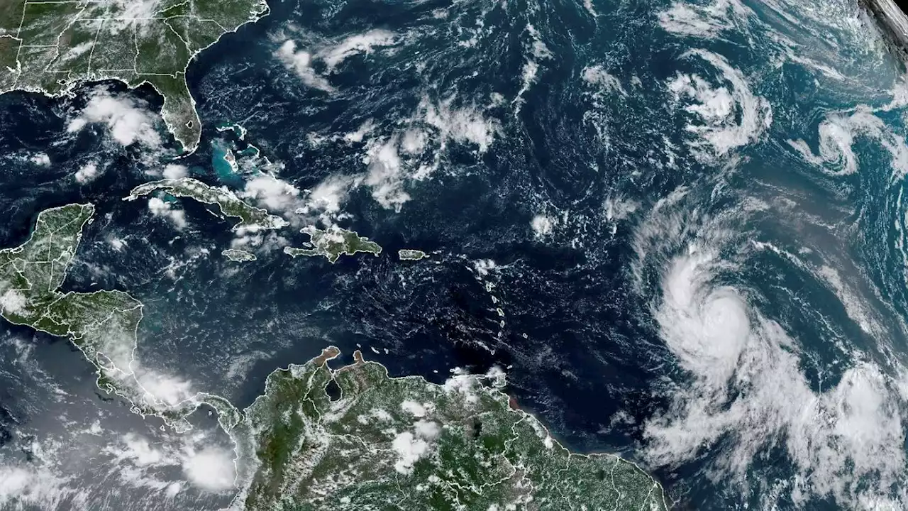 Hurricane Lee charges through open Atlantic waters as it approaches northeast Caribbean