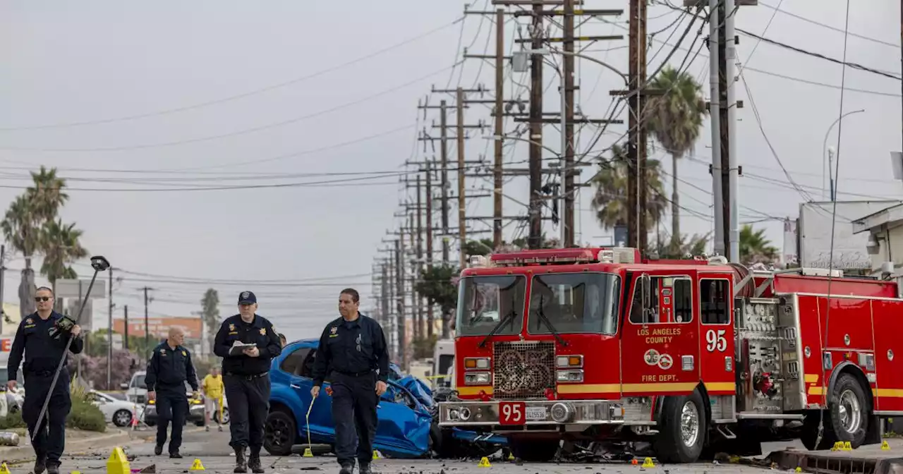 Authorities identify driver killed in high-speed crash with firetruck in West Compton