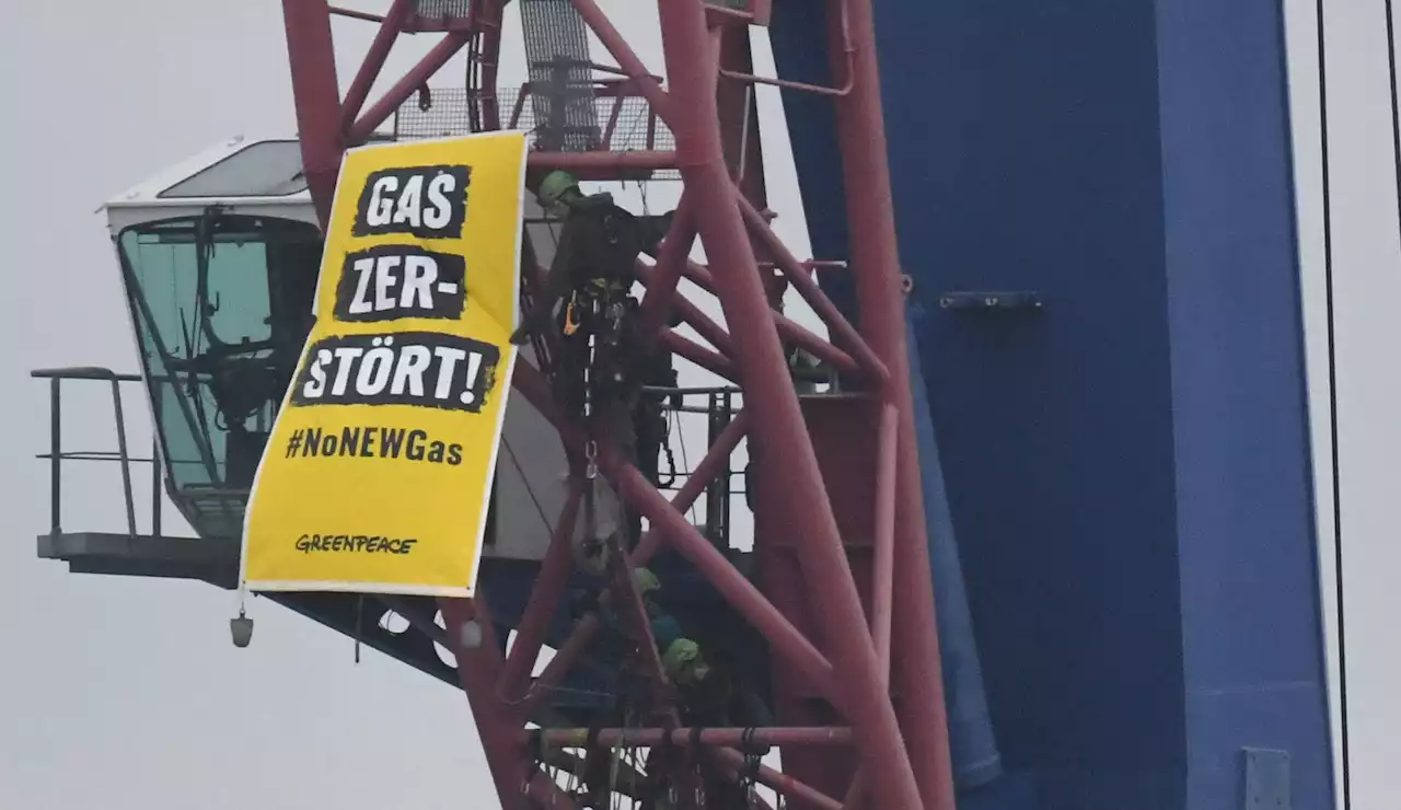 Greenpeace-Aktion gegen Pipeline-Verlegung für LNG-Terminal