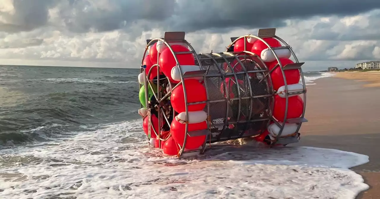 Florida man arrested after attempting to cross Atlantic in 'human-powered hamster wheel'