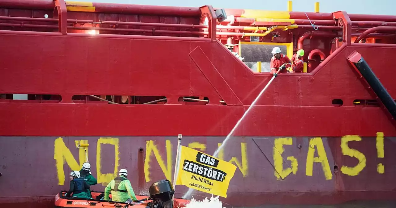 Greenpeace-Aktion gegen Pipeline-Verlegung für LNG-Terminal