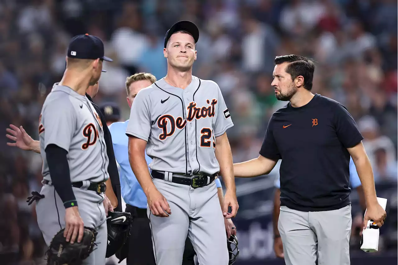 Giancarlo Stanton breaks Matt Manning’s foot with 119-MPH rocket