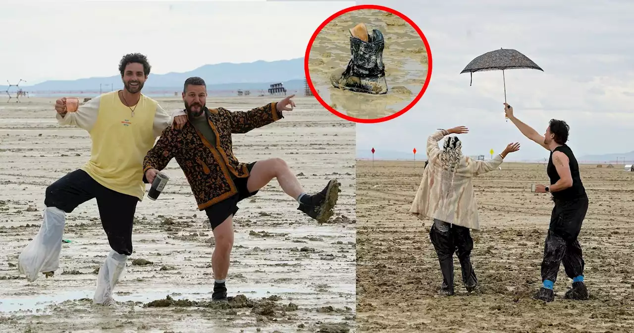 Photographer at This Year's Burning Man Captures Rain, Mud, and Love