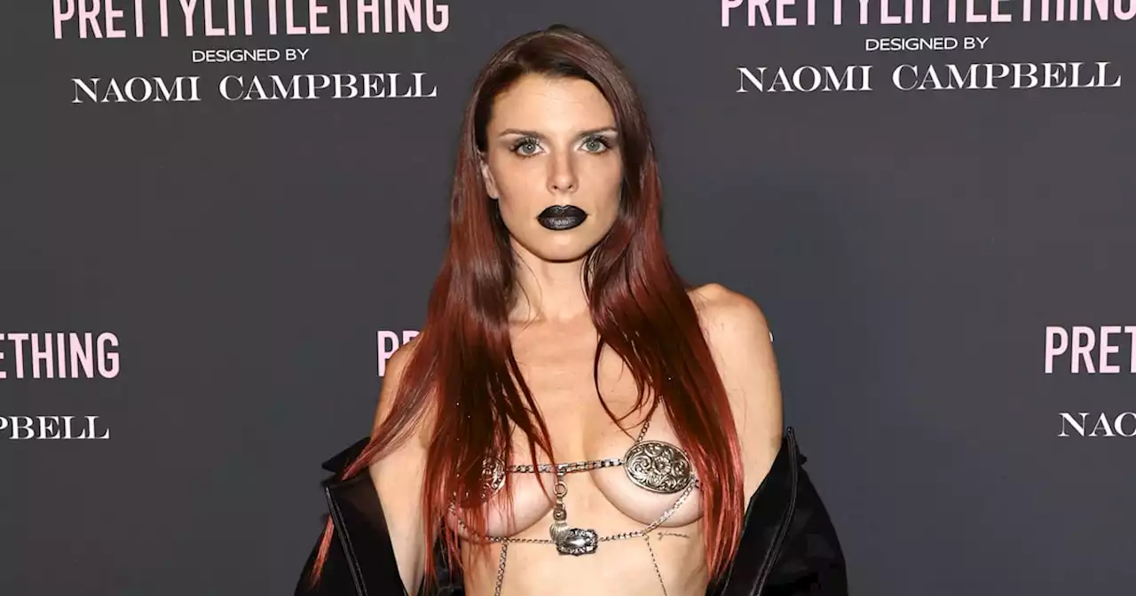 Julia Fox Wears Chains as a Bikini at Star-Studded Fashion Show