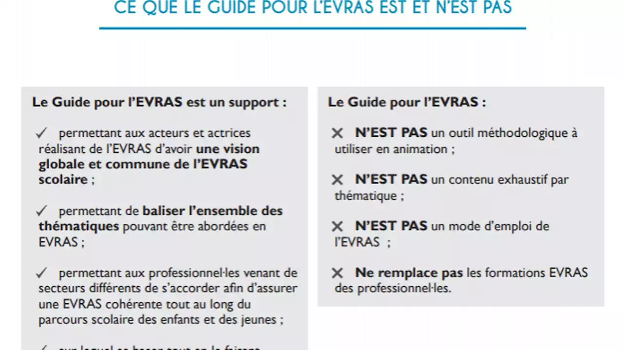 Evras : les réponses aux questions (parfois malhonnêtes) véhiculées par les opposants à l'Evras