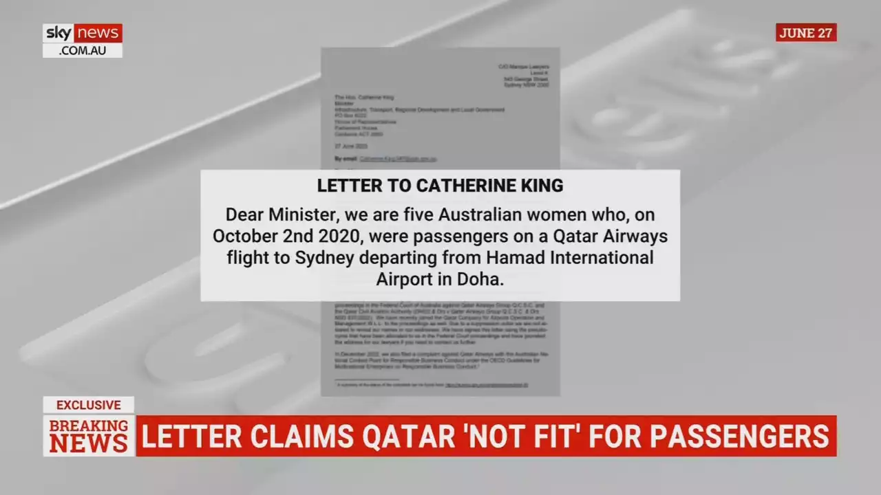 Women ‘begged’ Transport Minister to block Qatar flights in letter