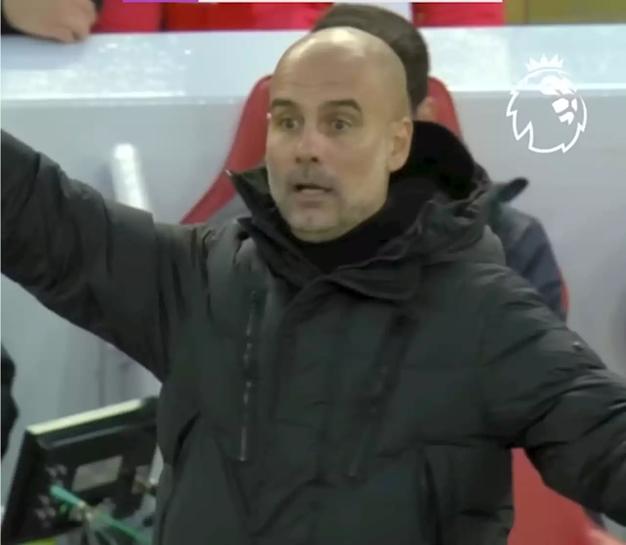 Pep Guardiola's look said it all when Mohamed Salah got the ball