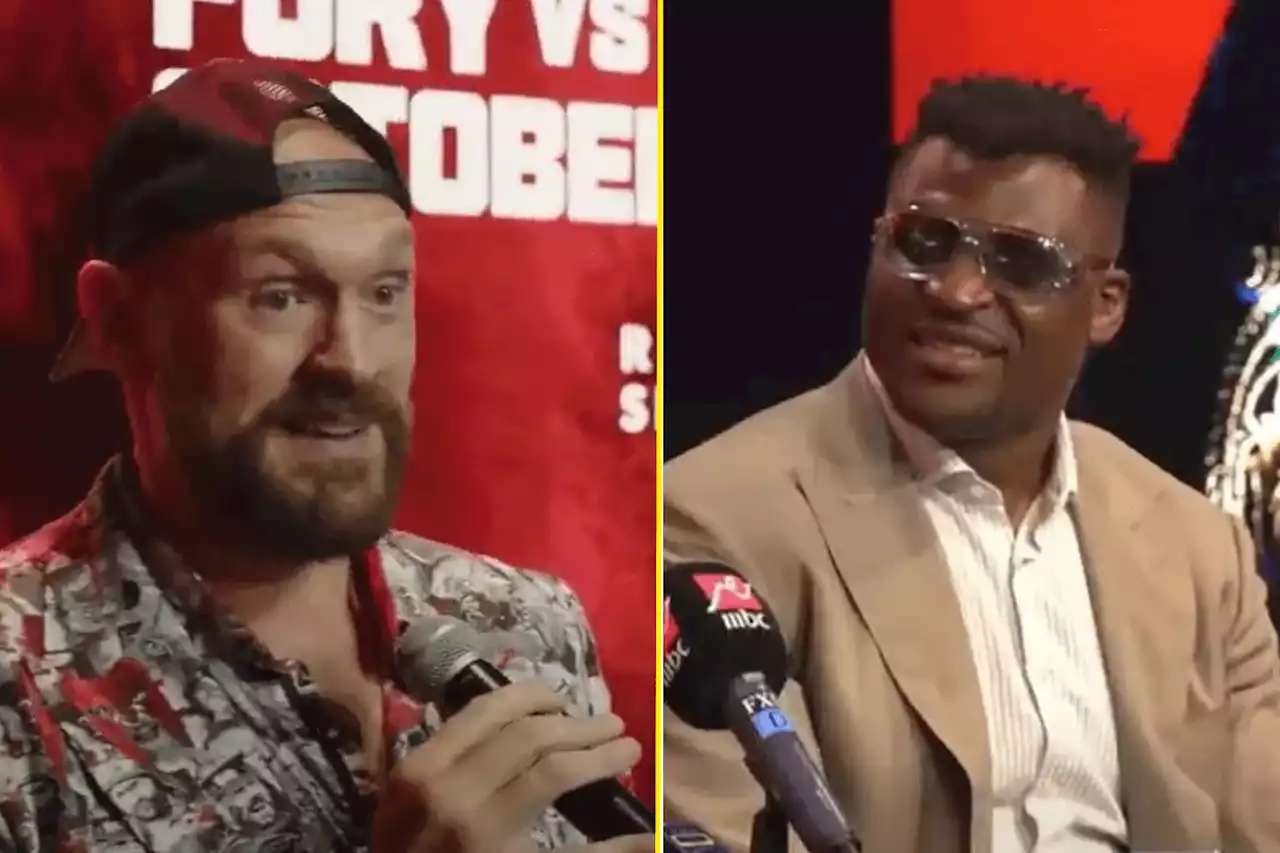 Tyson Fury jokingly makes crude request to Francis Ngannou at press conference