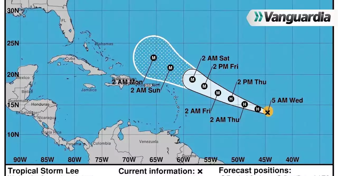 ‘Lee’ se convierte en huracán y va rumbo a las Antillas Menores en el Atlántico