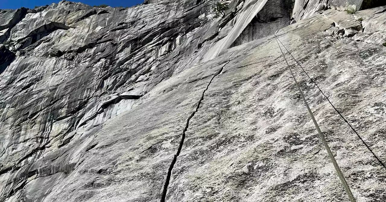 Yosemite's popular 'Super Slide' rock climbing area closed due to growing crack in cliff in 'Royal Arches'