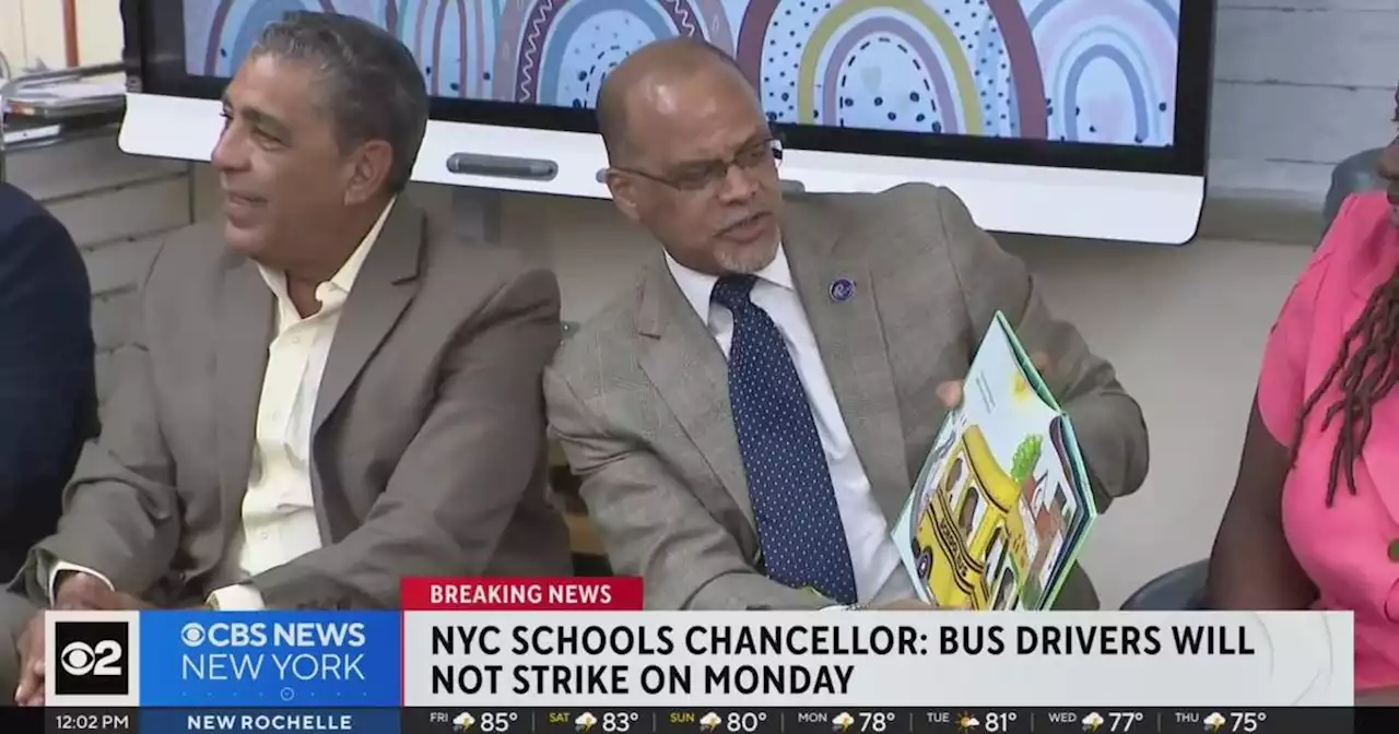 NYC school bus drivers will not go on strike next Monday