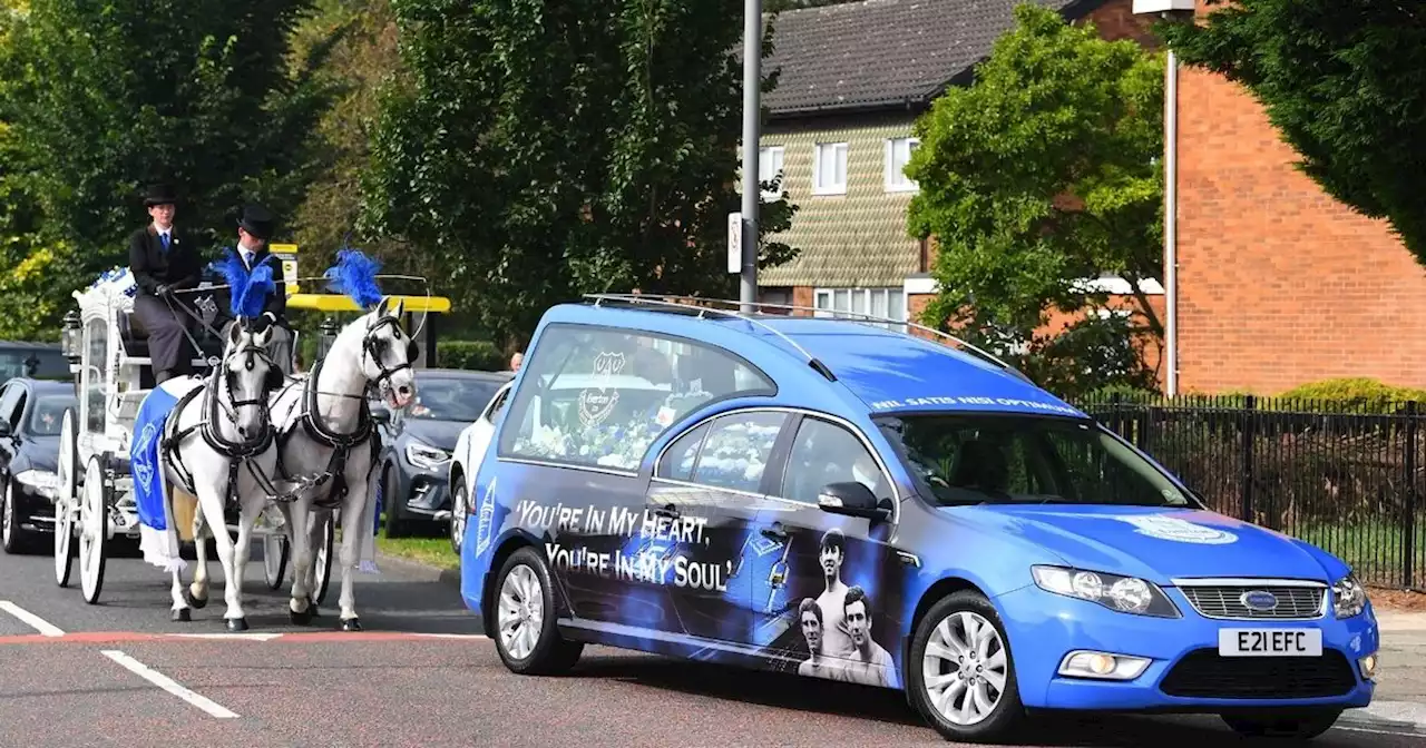 Sea of blue as Everton fan Michael Jones laid to rest