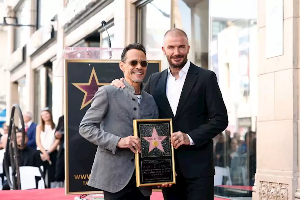 Marc Anthony Reacts To David Beckham Surprising Him At His Walk Of Fame Ceremony: ‘I’m Going to Kick His A**’