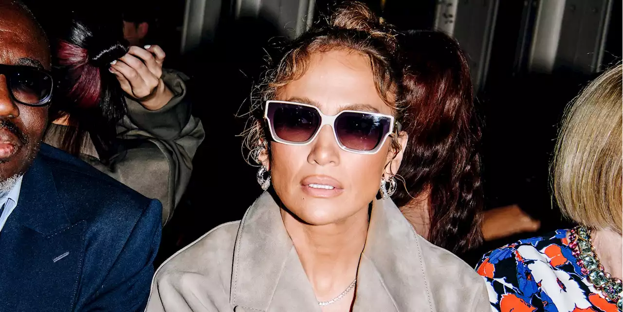 Jennifer Lopez Is a High-Fashion Cowgirl in a Fringe Jacket, Snakeskin Boots, and No Pants