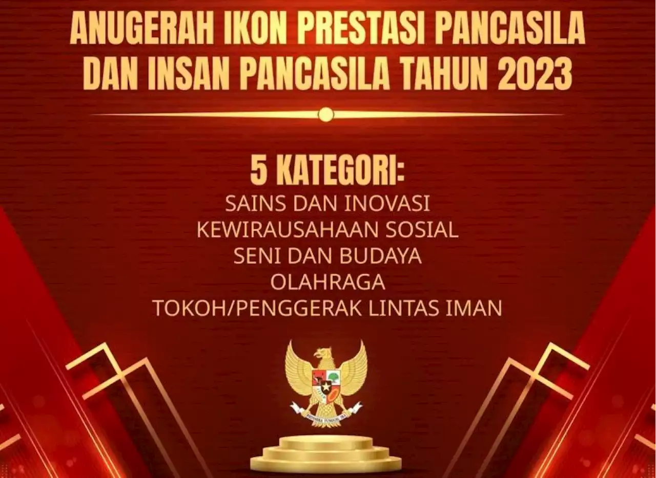 BPIP Siap Gelar Penganugerahan Ikon Prestasi Pancasila dan Kirab, Catat Tanggalnya