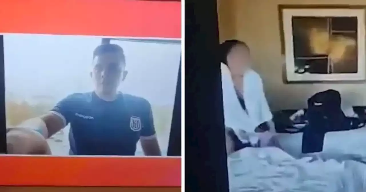 “¡Está alguien desnudo, cambia esa imagen!”: el blooper del periodista deportivo ecuatoriano en el hotel | Mirá