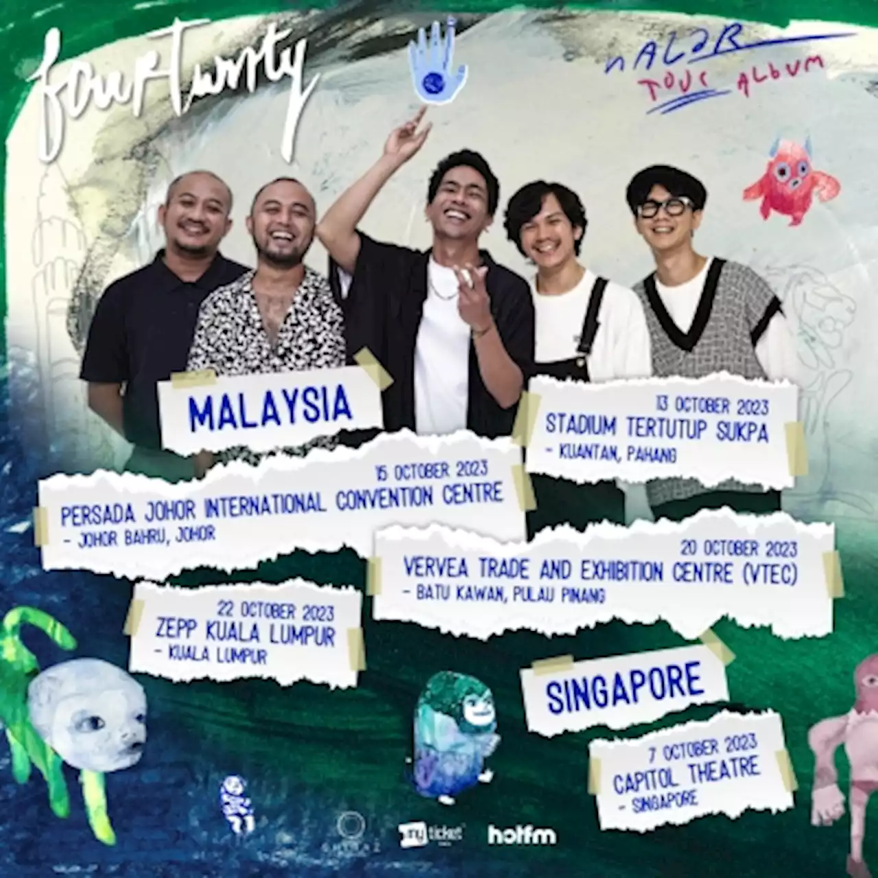 Indonesian band Fourtwnty to perform in four cities in Malaysia this October