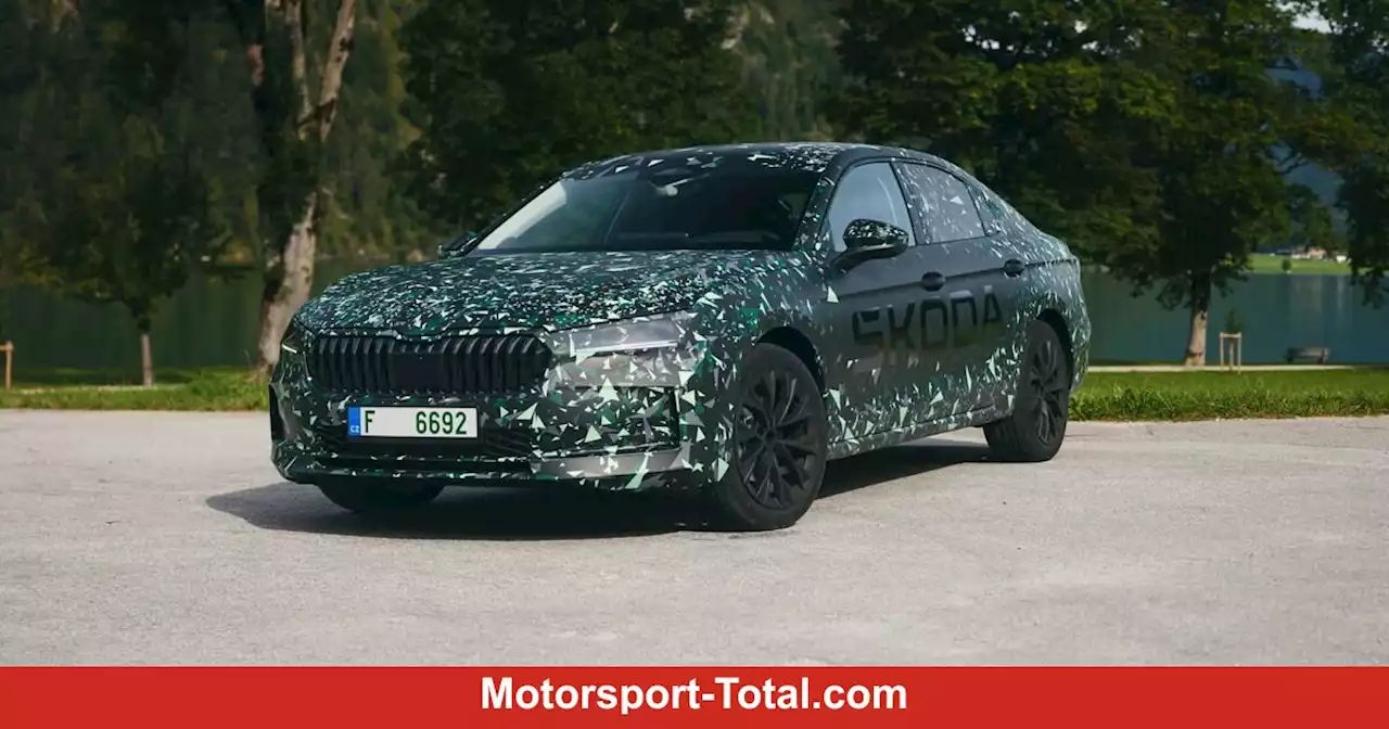 Skoda Superb Limousine (2024) zeigt sich auf offiziellem Teaser