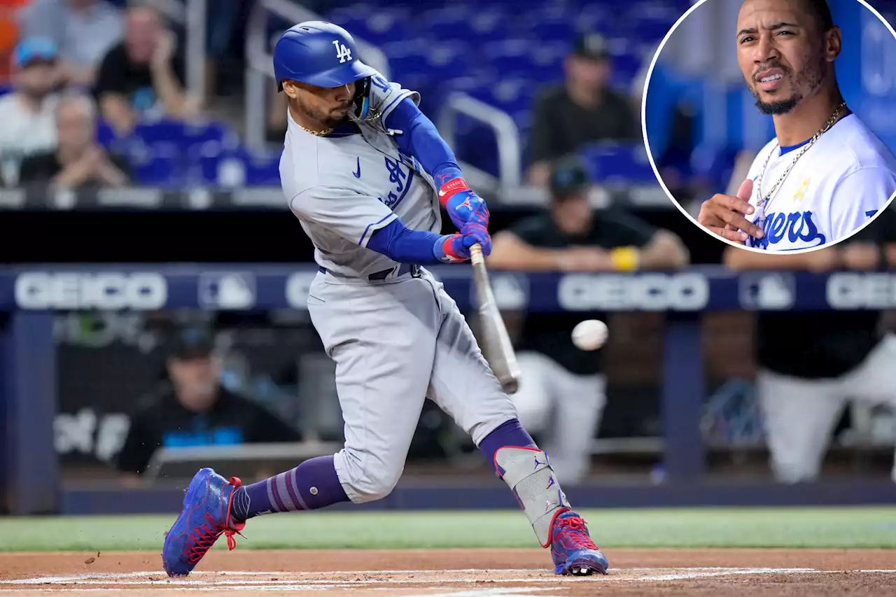 Mookie Betts seen on crutches in Dodgers injury scare