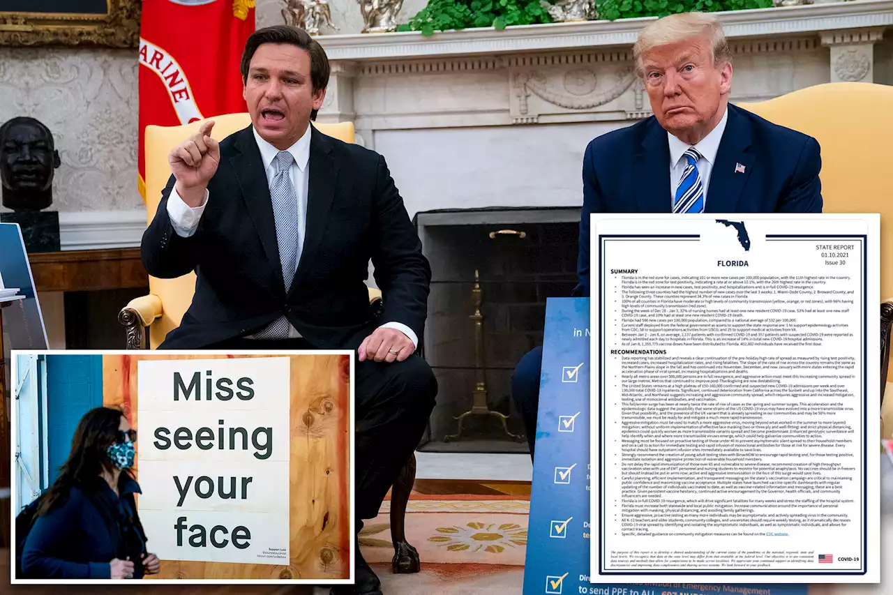 Trump admin urged DeSantis to enact mask mandates, letter shows