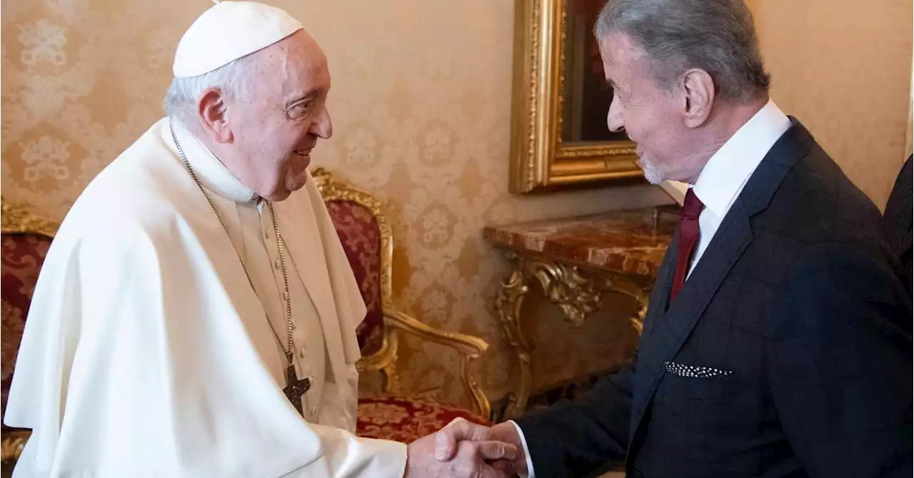 Pope playfully spars with 'Rocky' actor Stallone at Vatican