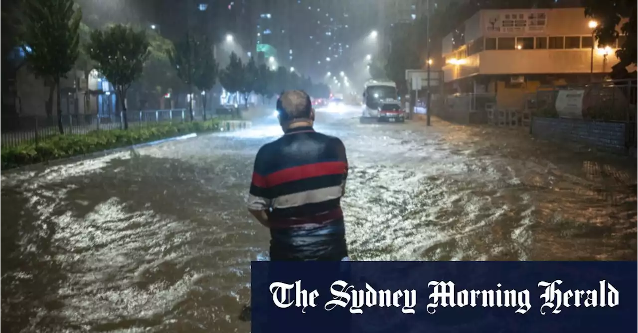 ‘Black storm’: Parts of Hong Kong submerged after heaviest rain in 140 years