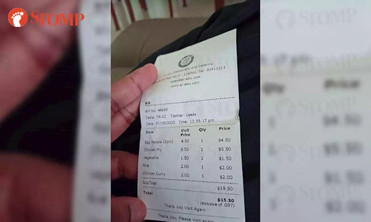 Elderly couple upset after being charged $2 for plain curry at Little India restaurant