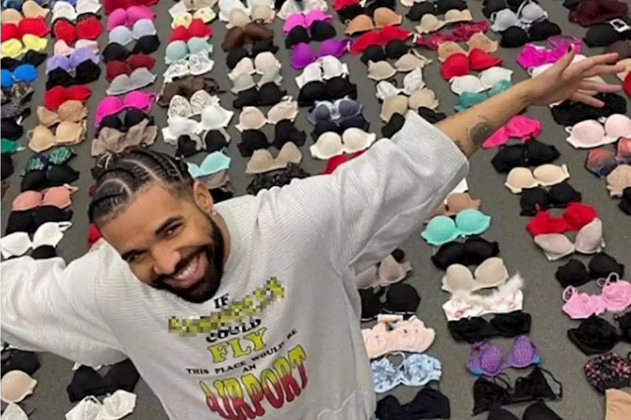 Drake flaunts massive bra stockpile collected from concert tour