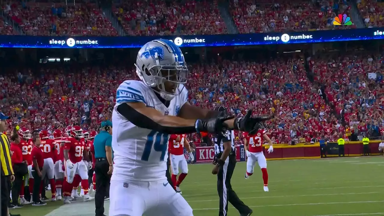 Lions WR St. Brown scores first touchdown of the NFL season