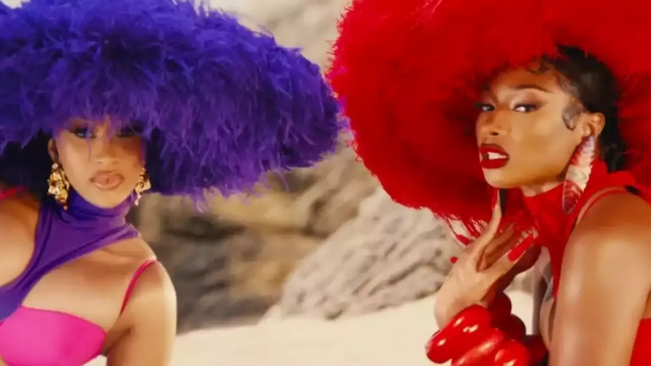 Cardi B And Megan Thee Stallion Lay Out By The Beach And Show Off Their Bongos In New Video