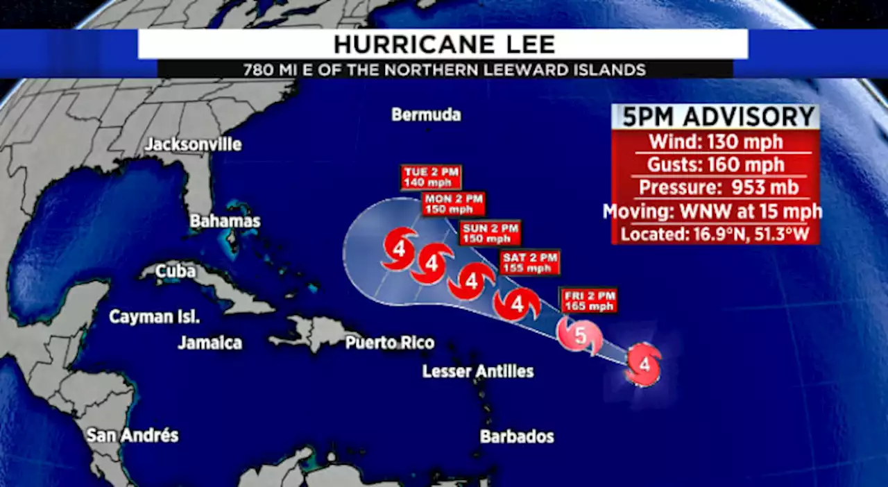 Hurricane Lee is Now a Major Hurricane