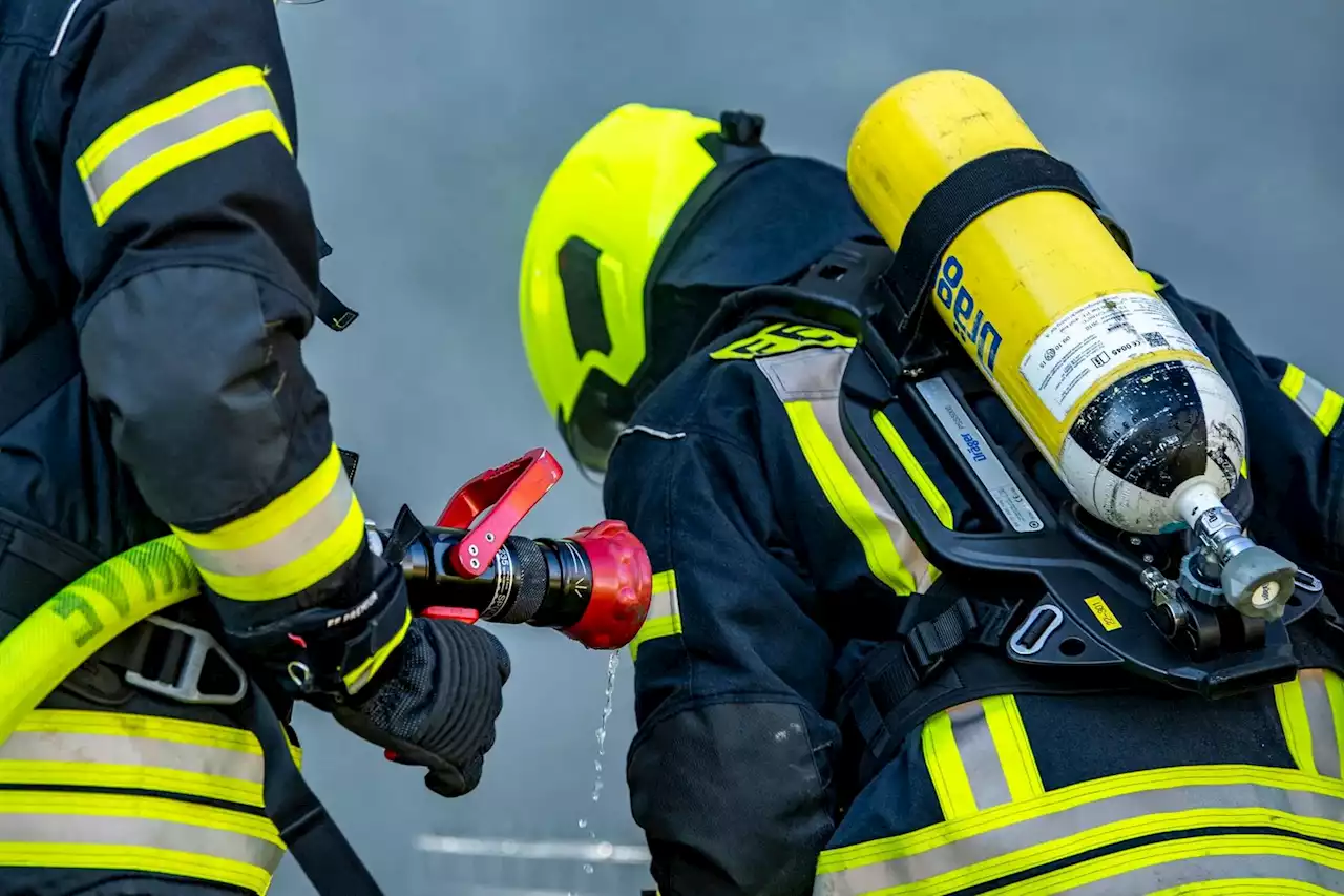 Brand greift von Hecke auf Lastwagen über