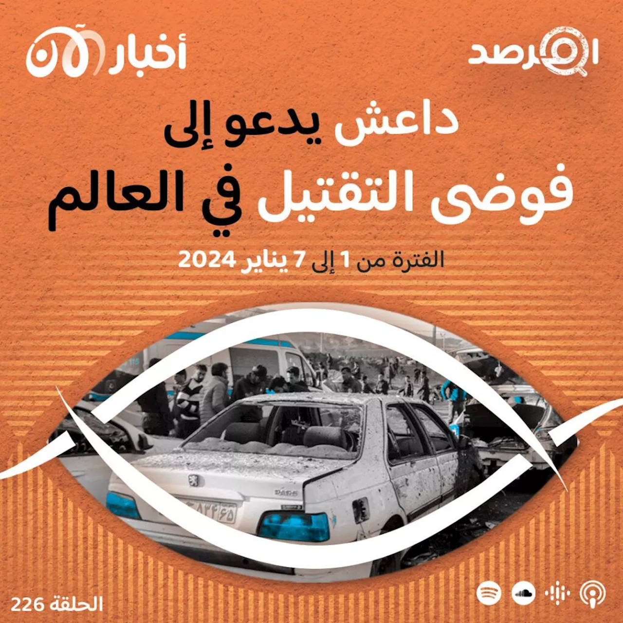 المرصد ٢٢٦: على هامش الحرب في غزة، داعش يدعو إلى فوضى التقتيل في العالم