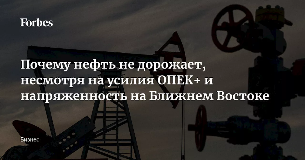 Почему нефть не дорожает, несмотря на усилия ОПЕК+ и напряженность на Ближнем Востоке