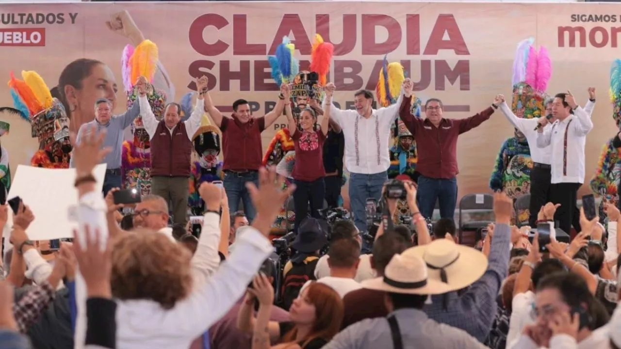 Claudia Sheinbaum es recibida con brazos abiertos por el pueblo de Yautepec, Morelos