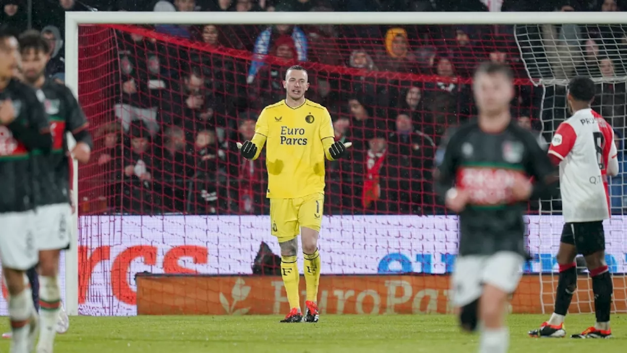 Feyenoord ziet FC Twente na blunder van Justin Bijlow tot twee punten naderen