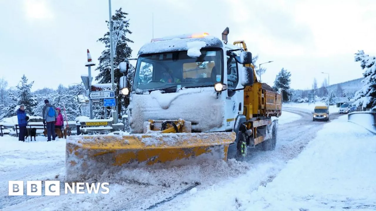 Yellow warning for ice and snow in Scotland