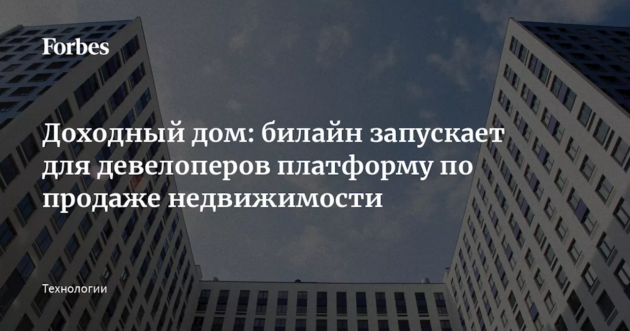 Доходный дом: билайн запускает для девелоперов платформу по продаже недвижимости