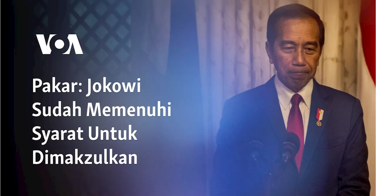 Pakar: Jokowi Sudah Memenuhi Syarat Untuk Dimakzulkan