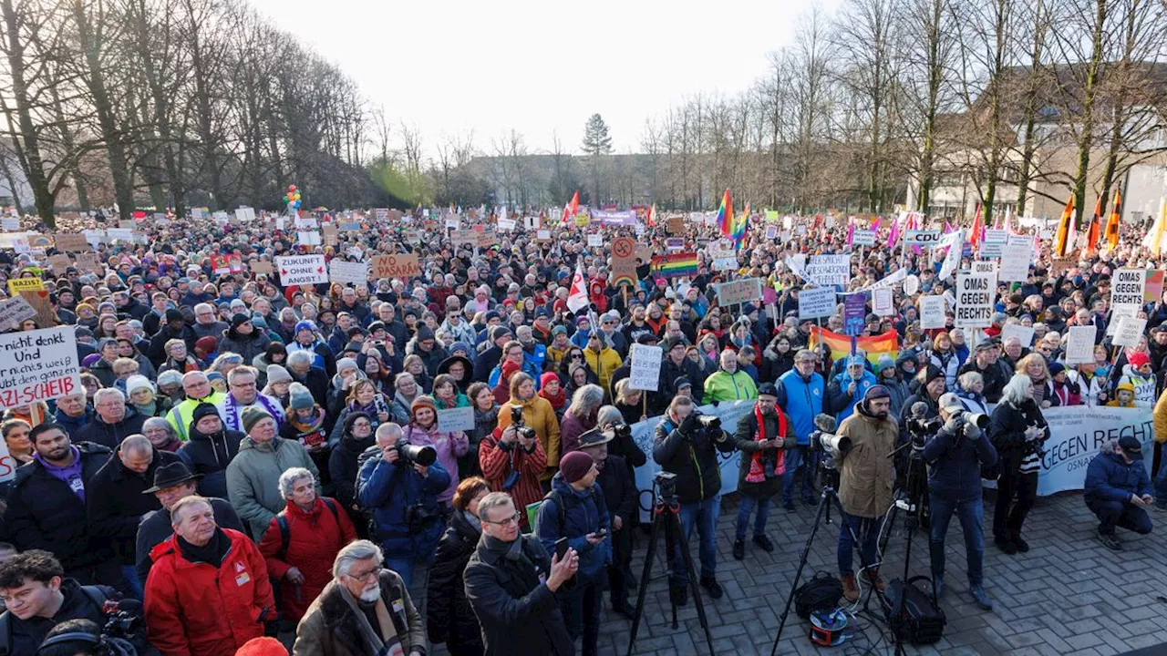 Große Demonstrationen gegen die AfD in Deutschland