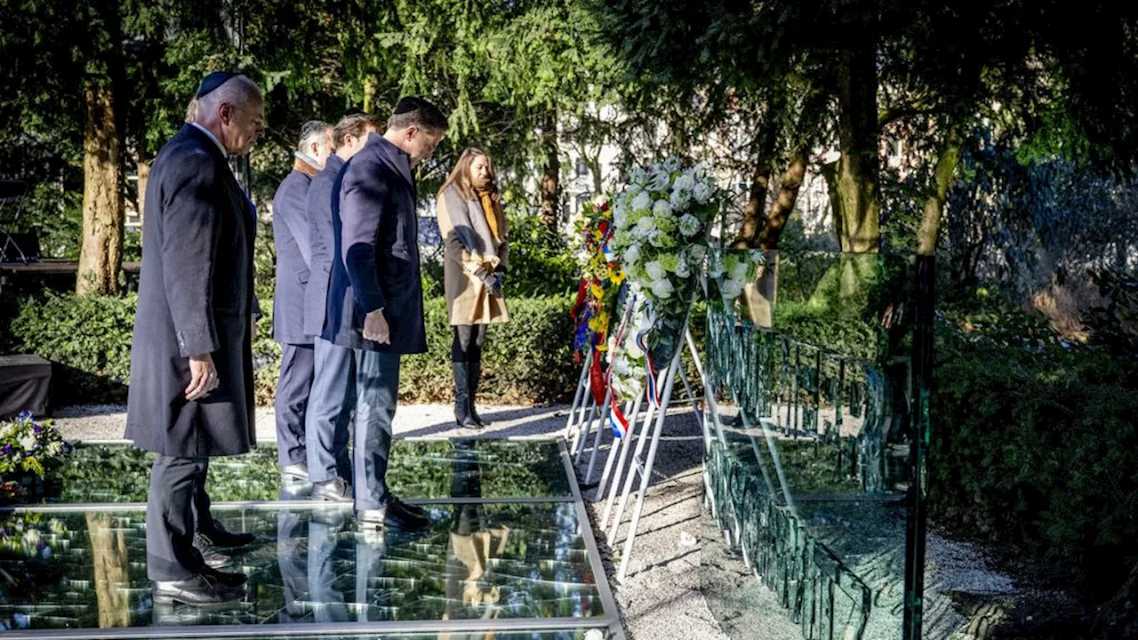 Jaarlijkse herdenking van de Holocaust in Amsterdam