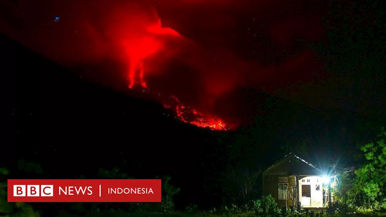 Gunung Lewotobi Laki-Laki di NTT: Warga hampir sebulan mengungsi akibat erupsi