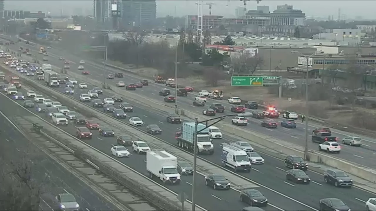 Toronto Gardiner Expressway Lanes Closed Due to Debris