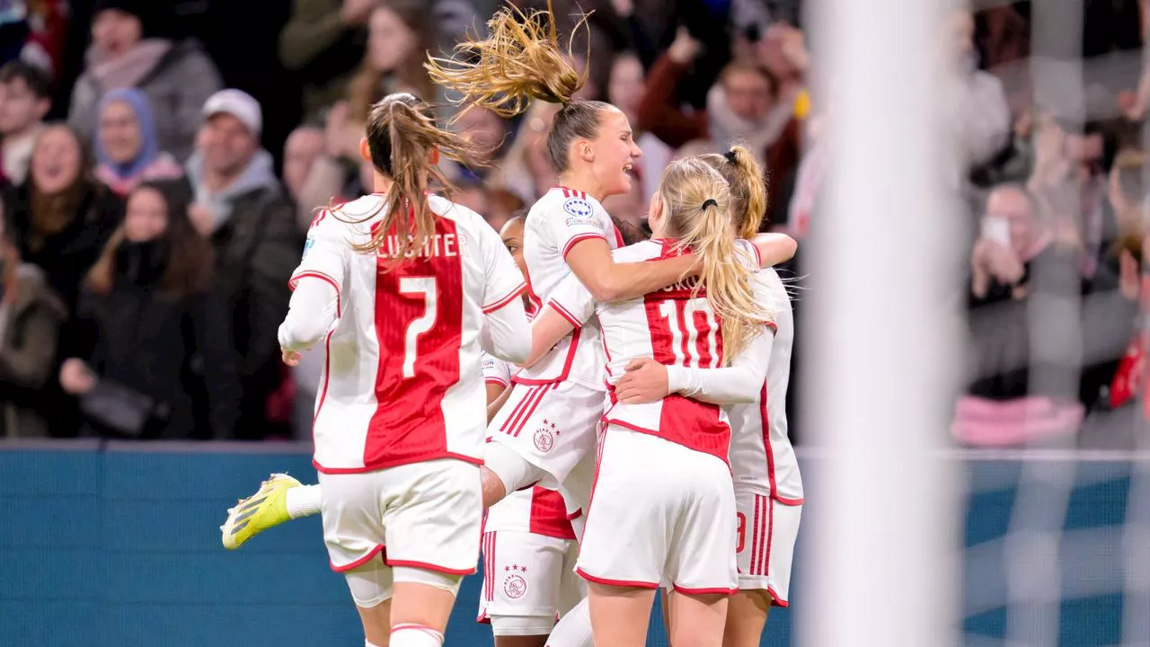 Ajax Vrouwen verdient 827.000 euro met Champions League-prestatie