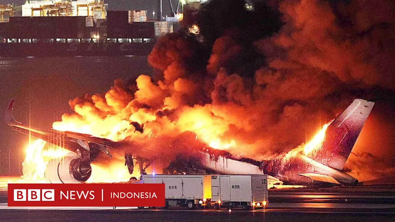 Pesawat Japan Airlines tabrakan di Bandara Tokyo, pesawat penjaga pantai 'belum diizinkan lepas landas'