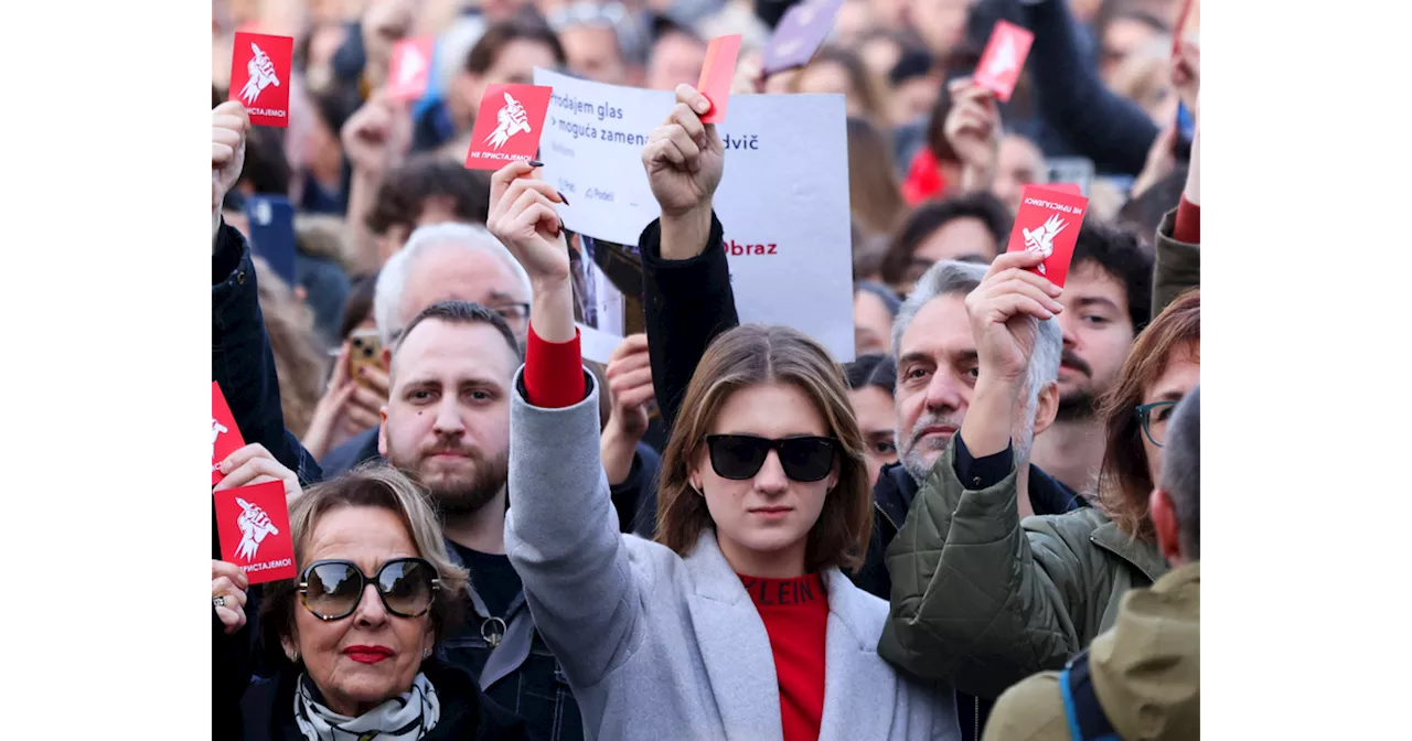 Proteste gegen das Ergebnis der serbischen Präsidentschaftswahl