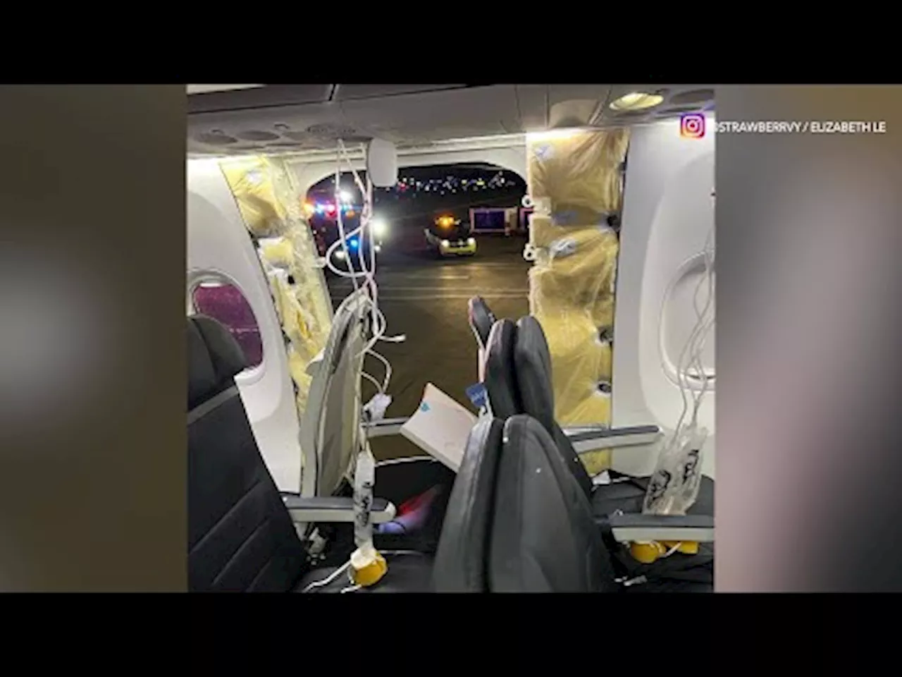 Hål slets upp i en Boeing 737 Max. Läbbigt.