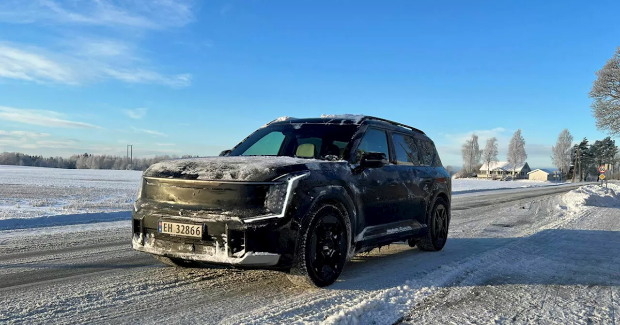 Rekkevidde vinter Kia EV9: Slik klarer den seg i kulda